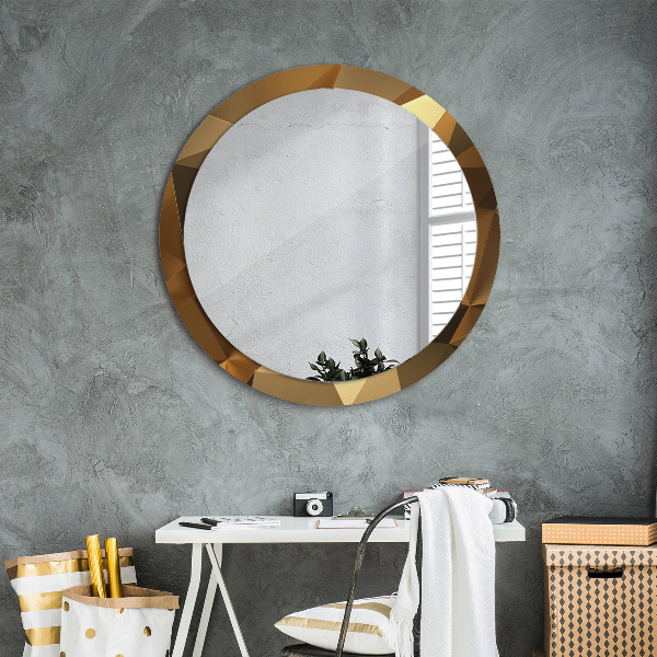 Circle decorative mirror Gold abstraction