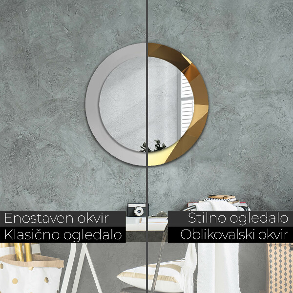 Circle decorative mirror Gold abstraction