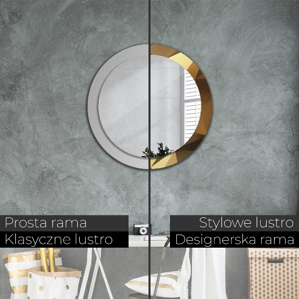 Circle decorative mirror Gold abstraction
