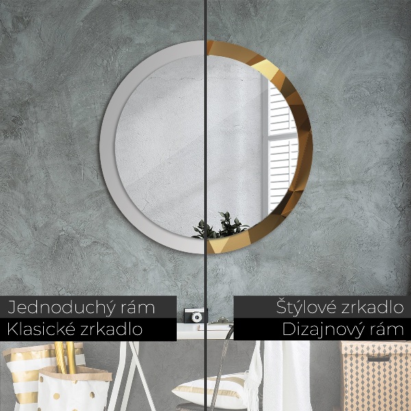 Circle decorative mirror Gold abstraction