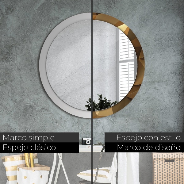 Circle decorative mirror Gold abstraction