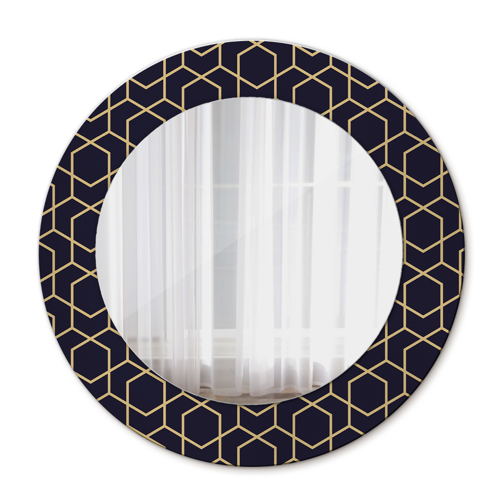 Round wall mirror design Abstract geometric