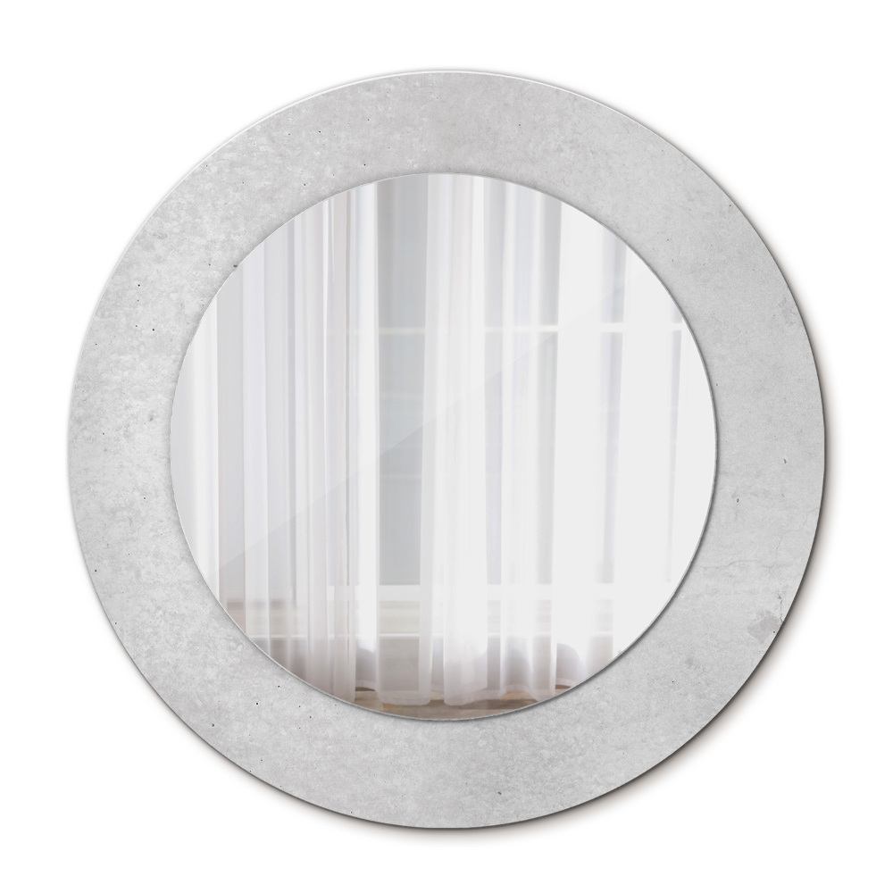 Round wall mirror design Concrete texture