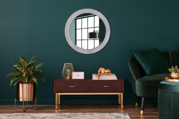 Round wall mirror design Concrete texture