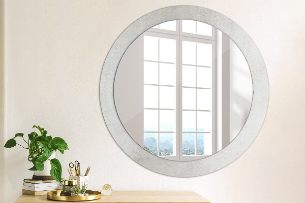 Round wall mirror design Concrete texture