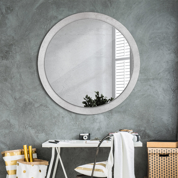 Round wall mirror design Concrete texture