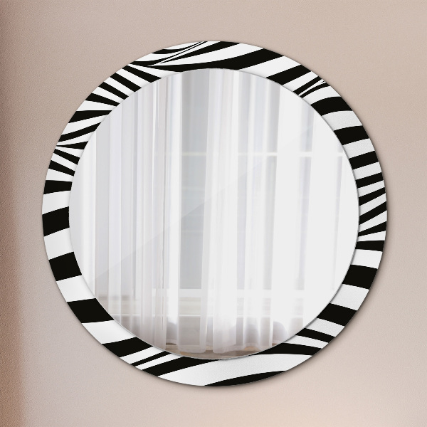 Round wall mirror design Abstract wave
