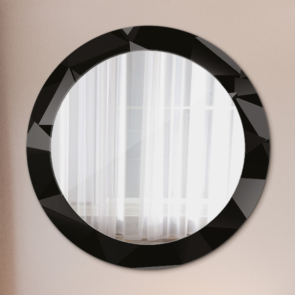 Ornate framed mirror Abstract black
