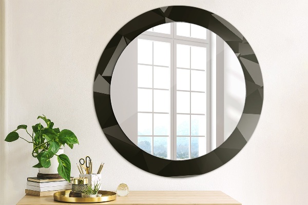 Ornate framed mirror Abstract black
