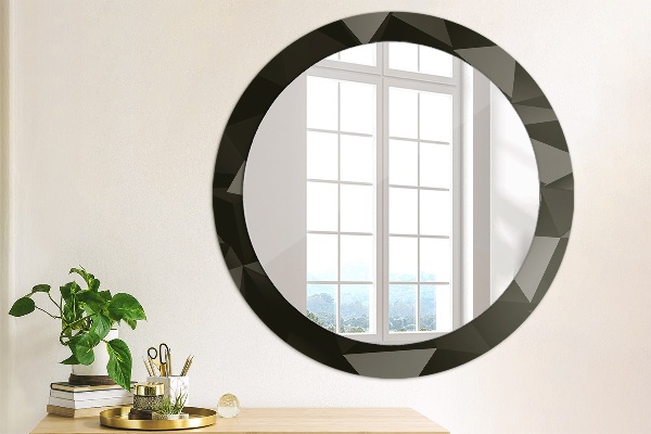 Ornate framed mirror Abstract black