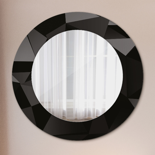 Ornate framed mirror Abstract black