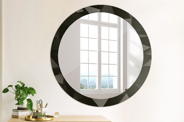 Ornate framed mirror Abstract black