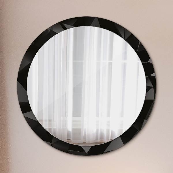 Ornate framed mirror Abstract black