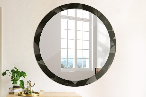 Ornate framed mirror Abstract black