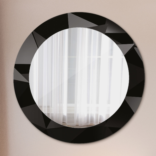 Ornate framed mirror Abstract black