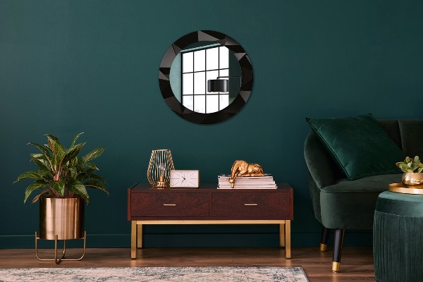 Ornate framed mirror Abstract black