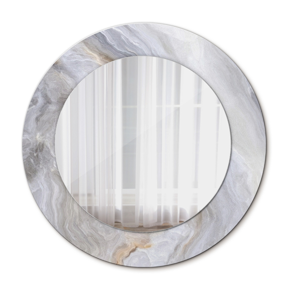 Round wall mirror decor Abstract marble