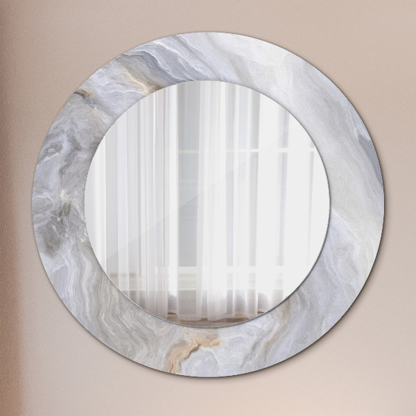 Round wall mirror decor Abstract marble