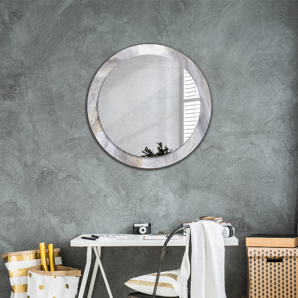 Round wall mirror decor Abstract marble