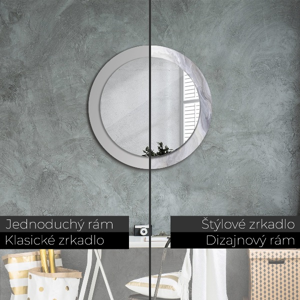 Round wall mirror decor Abstract marble