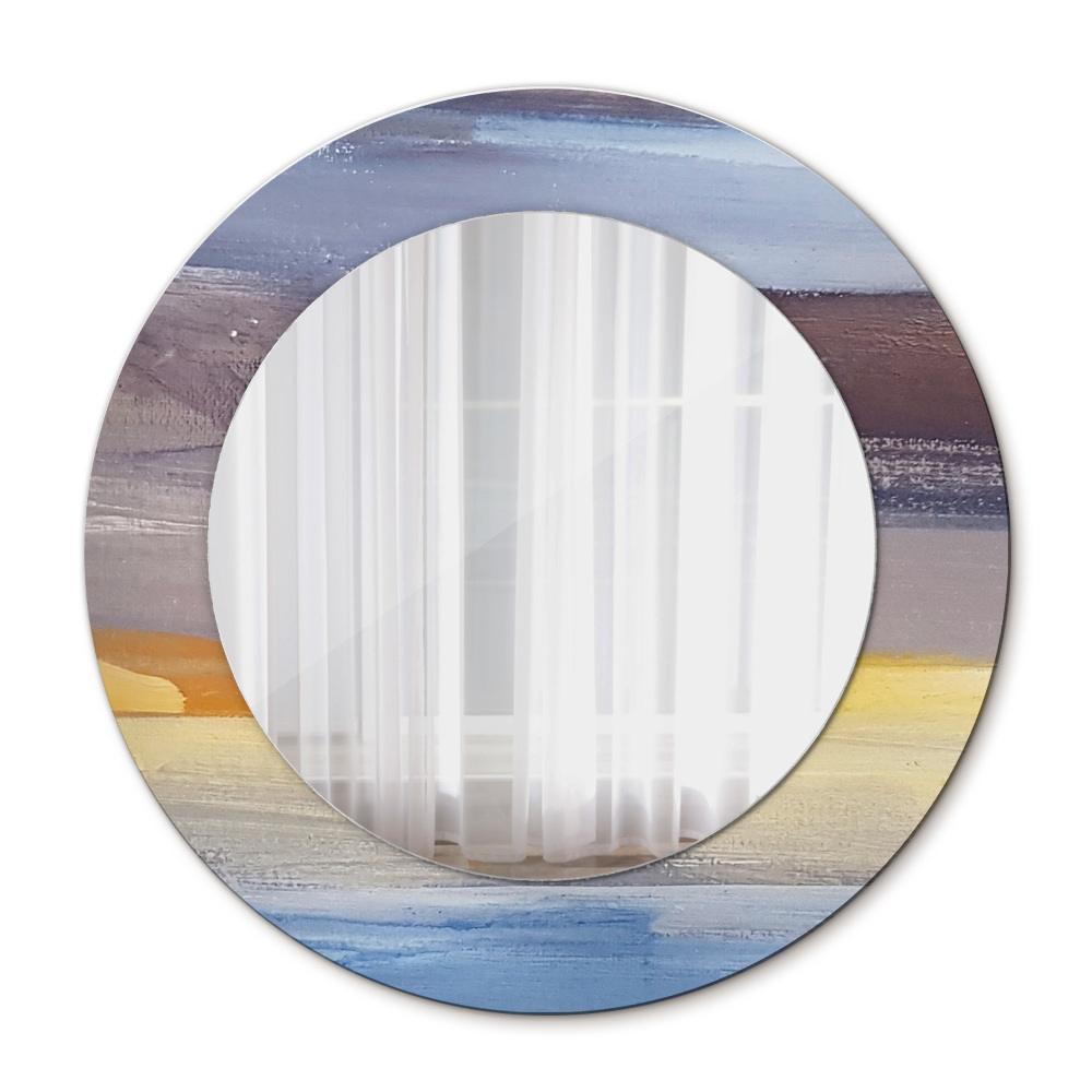 Round wall mirror decor Abstract picture