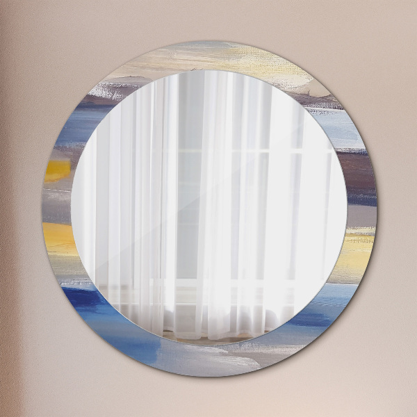 Round wall mirror decor Abstract picture