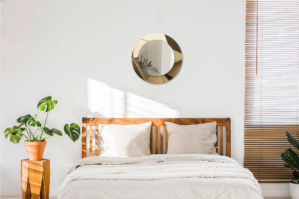 Round printed mirror Modern abstraction