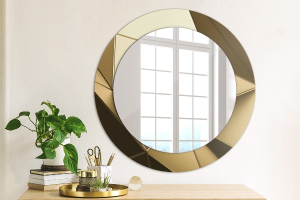Round printed mirror Modern abstraction
