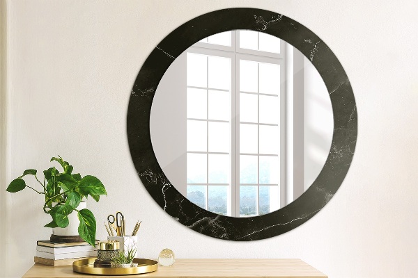 Round wall mirror design Marble stone