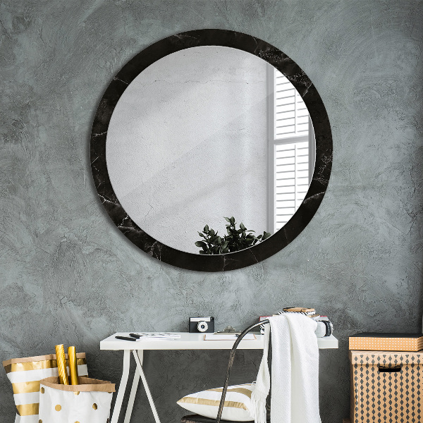 Round wall mirror design Marble stone
