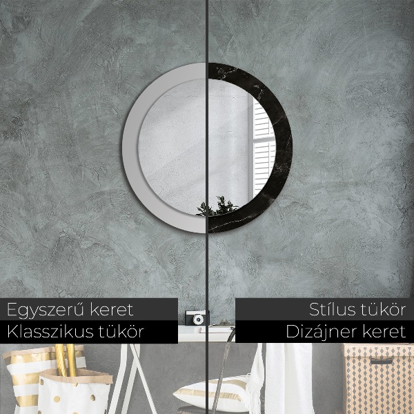Round wall mirror design Marble stone