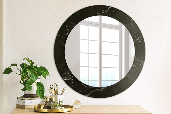 Round wall mirror design Marble stone