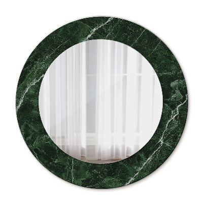 Round decorative mirror Green marble