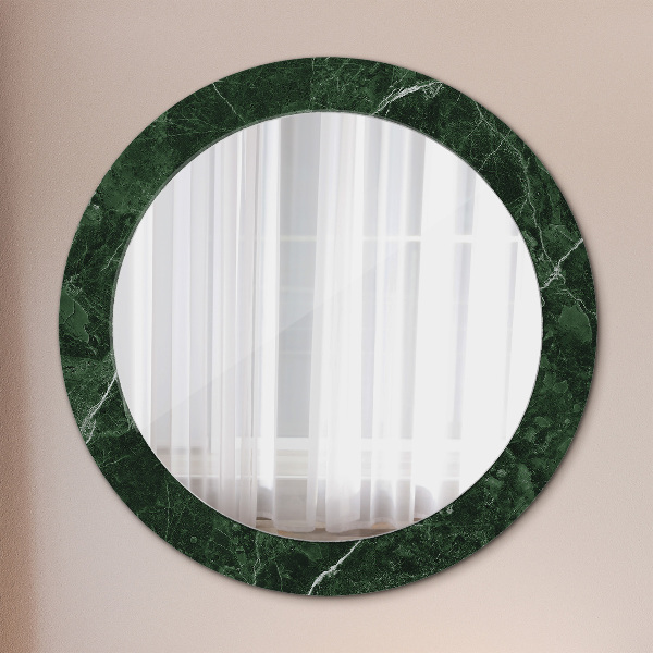 Round decorative mirror Green marble