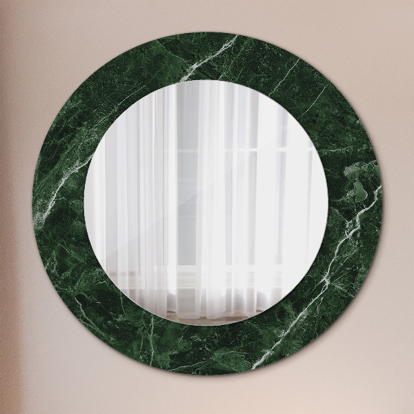 Round decorative mirror Green marble