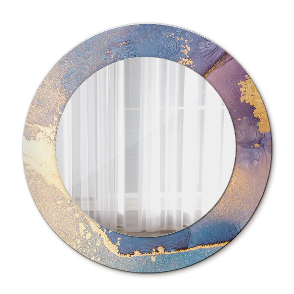 Round wall mirror design Marble stone