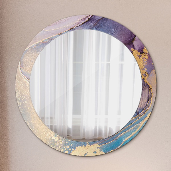 Round wall mirror design Marble stone