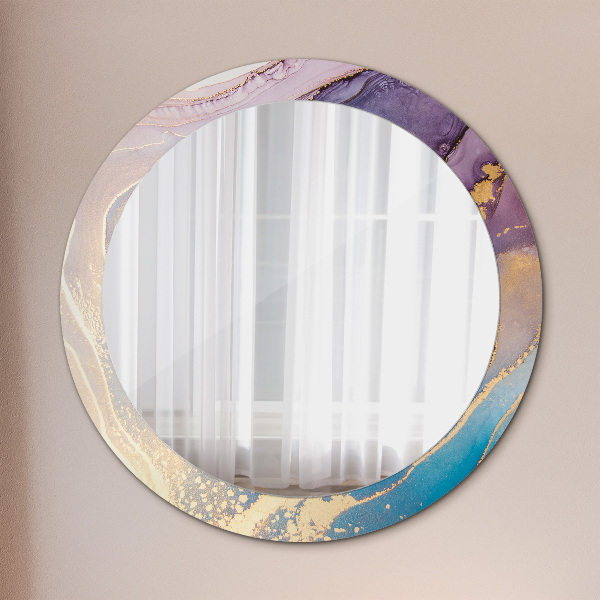 Round wall mirror design Marble stone