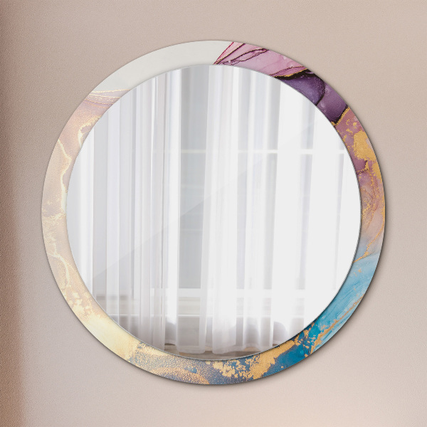 Round wall mirror design Marble stone