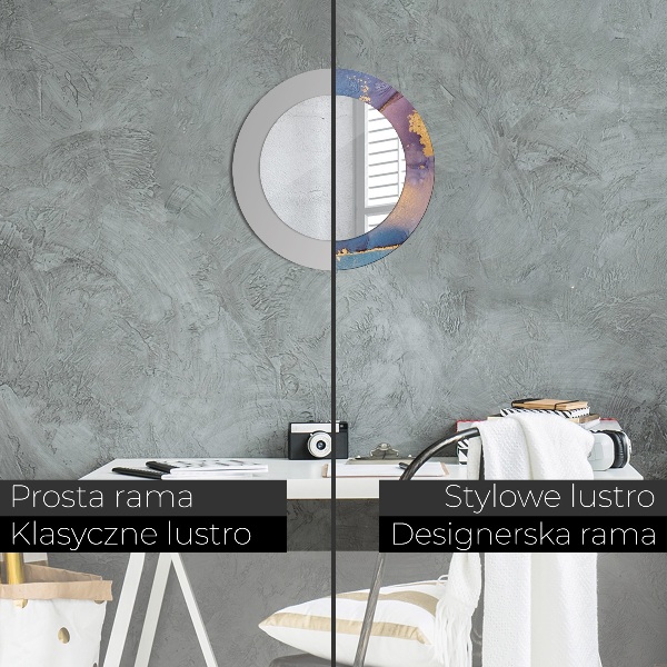 Round wall mirror design Marble stone