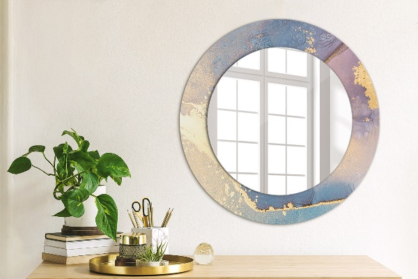 Round wall mirror design Marble stone