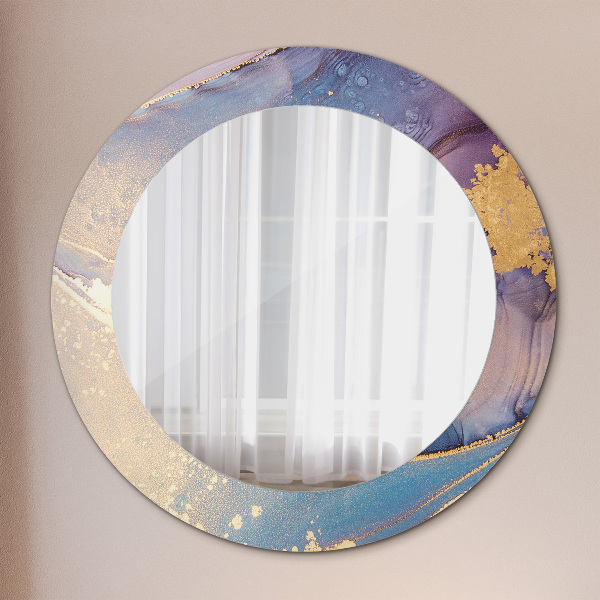 Round wall mirror design Marble stone