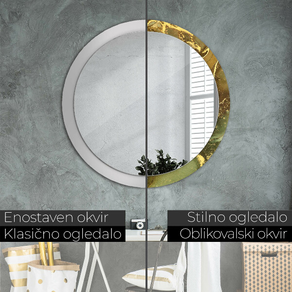 Round decorative mirror Metallic vortices