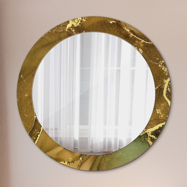 Round decorative mirror Metallic vortices