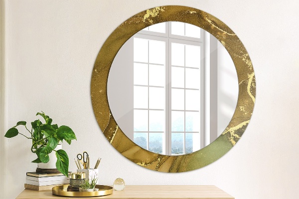 Round decorative mirror Metallic vortices