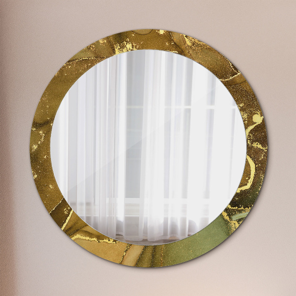 Round decorative mirror Metallic vortices