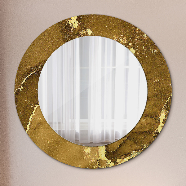 Round decorative mirror Metallic vortices