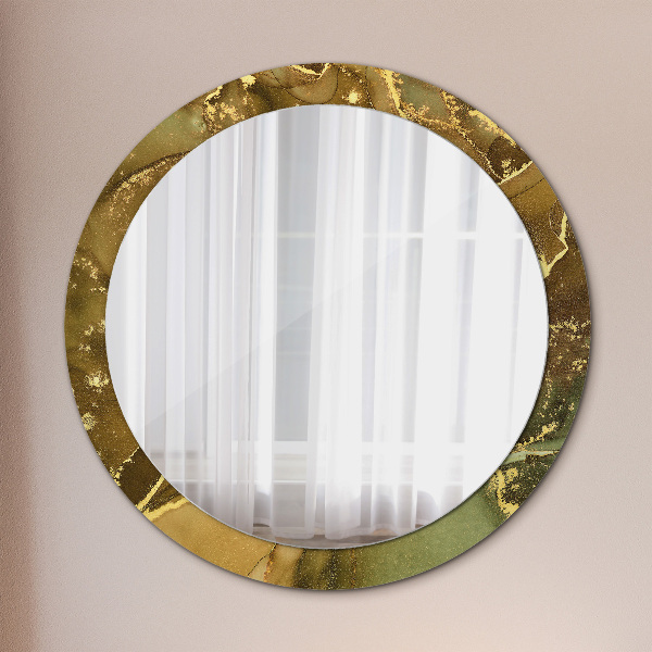 Round decorative mirror Metallic vortices