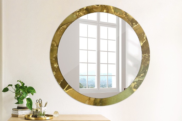 Round decorative mirror Metallic vortices