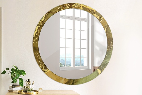 Round decorative mirror Metallic vortices